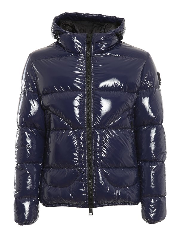 HERNO: padded jackets - Glossy nylon puffer jacket