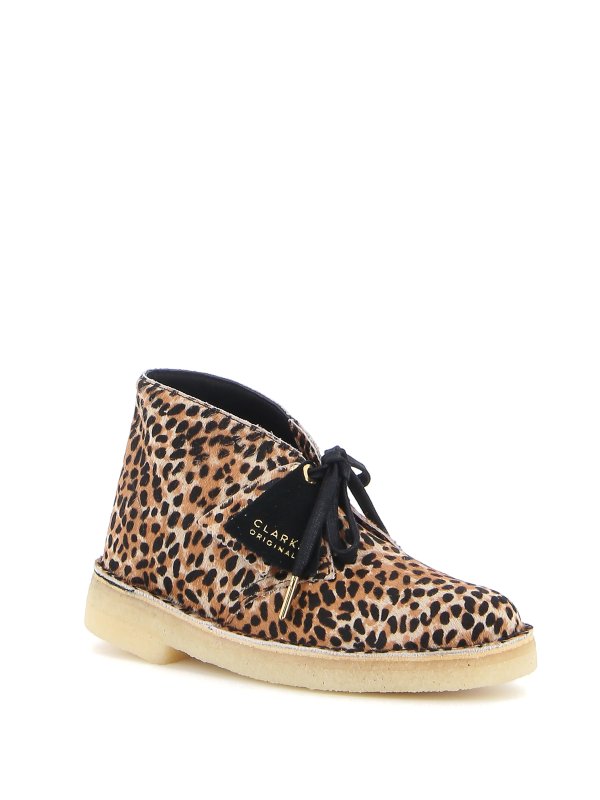 CLARKS: ankle boots online - Animal print hair calf desert boots