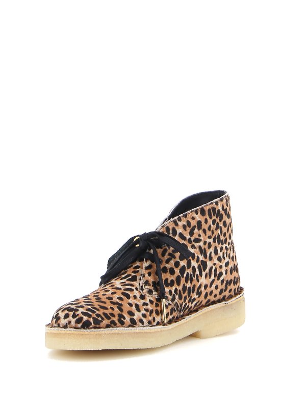 iKRIX CLARKS: ankle boots - Animal print hair calf desert boots
