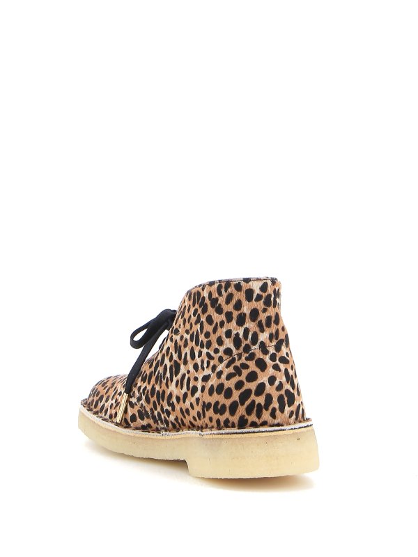 Animal print hair calf desert boots shop online: CLARKS