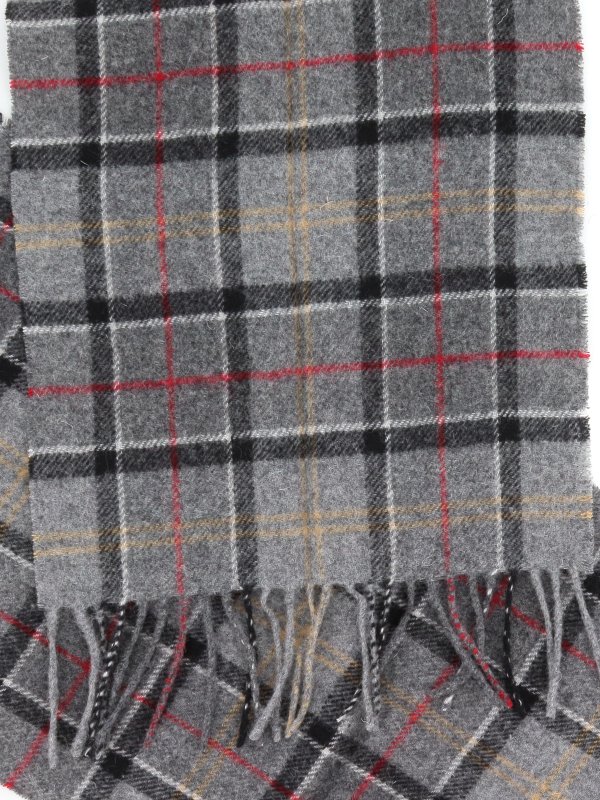 The Best Shops BARBOUR: scarves - Grey Tartan wool scarf