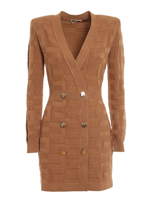 Short dresses Elisabetta Franchi - Robe manteau mini dress with buttons -  AM23S16E2368