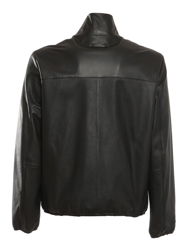 EMPORIO ARMANI: Chaquetas de cuero online - Chaqueta De Cuero - Negro