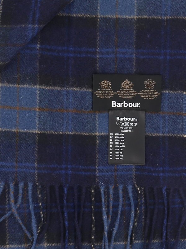 BARBOUR: scarves online - Tartan wool scarf