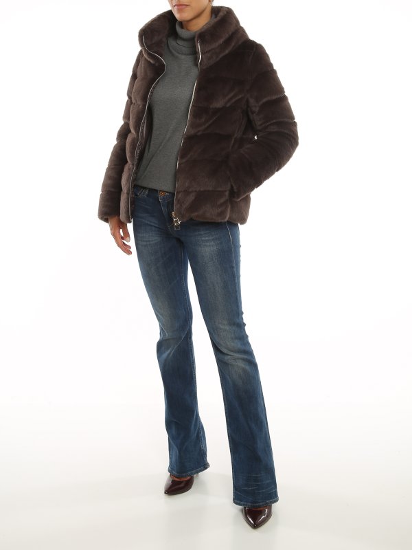 HERNO: Pelz und Shearling online - Pelz - Dunkelbraun