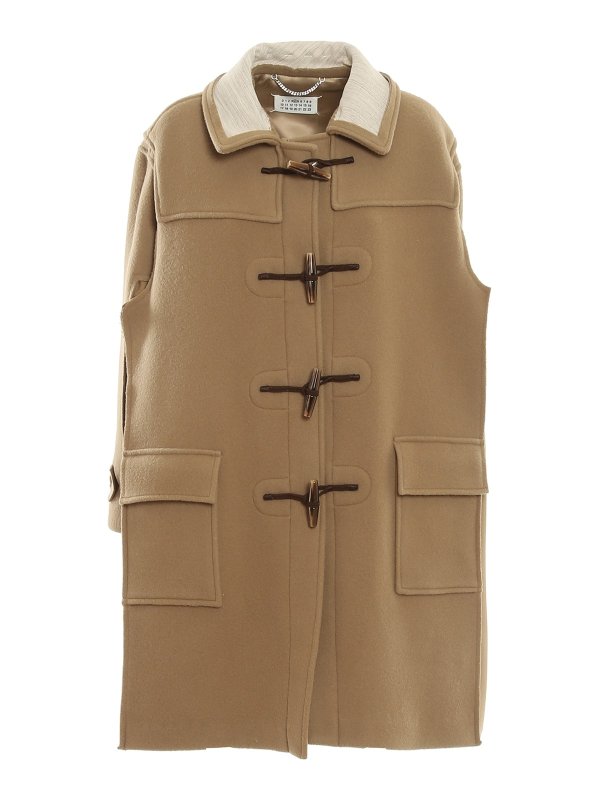 Maison Margiela: knee length coats - Wool duffle coat