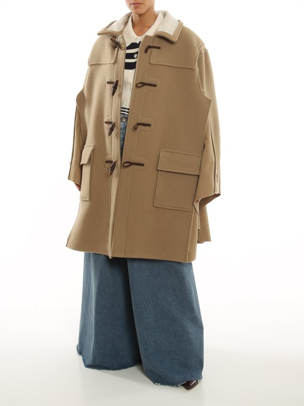 Maison Margiela: knee length coats online - Wool duffle coat