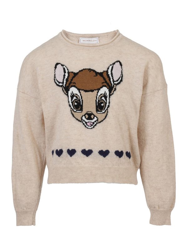 MONNALISA: クルーネック - クルーネック - ベージュ