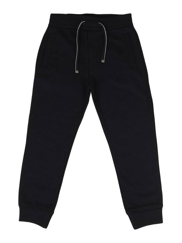 EMPORIO ARMANI: tracksuit bottoms - Cotton blend track pants