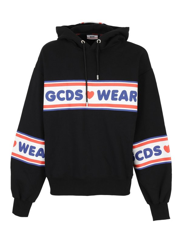 GCDS: Sweatshirts & Pulls - Sweat-Shirts - Noir