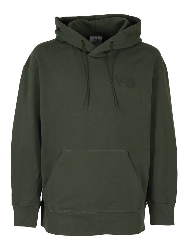 Y-3: Sudaderas y suéteres - Sudadera - Verde Oscuro