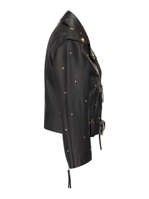 iKRIX VALENTINO RED: Vestes en cuir - Blouson En Cuir - Noir