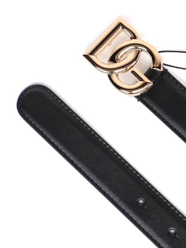 iKRIX DOLCE & GABBANA: cinture - Cintura in pelle con fibbia logata