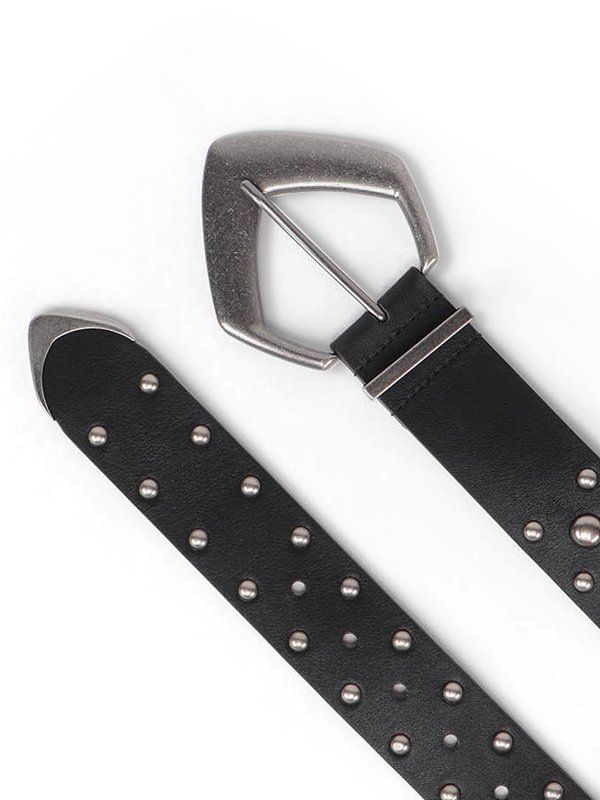 Twinset Studded leather belt - Black - Women|212TO509C00006 display picture 2