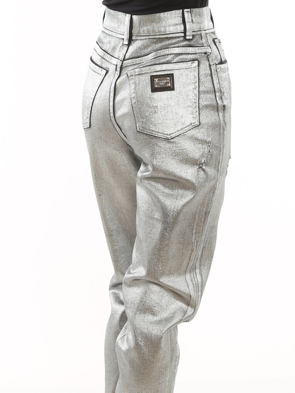 DOLCE & GABBANA buy online Vaqueros Rectos - Plata