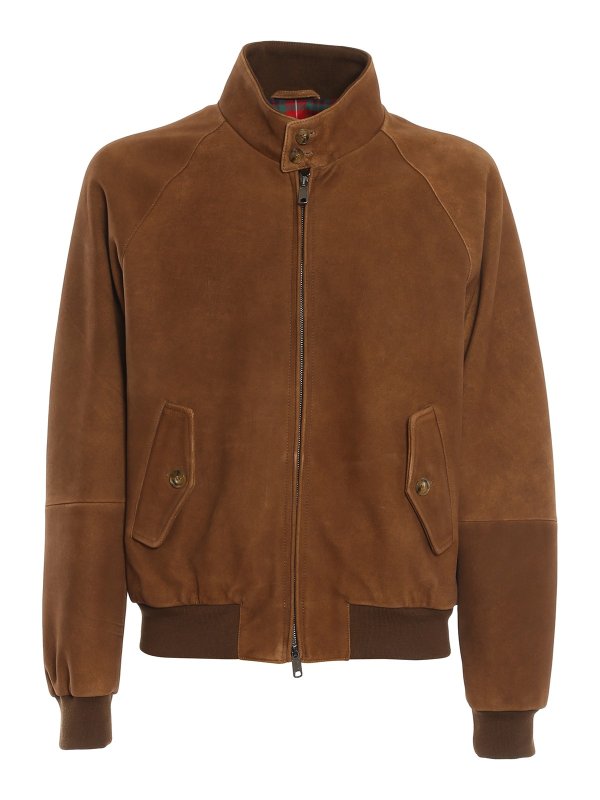 BARACUTA: leather jacket - Suede leather jacket