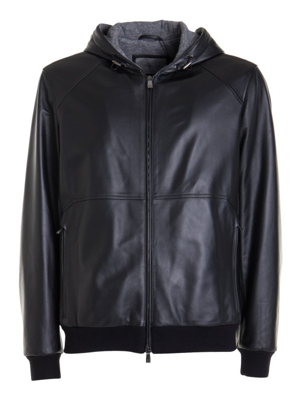CORNELIANI: leather jacket - Leather jacket