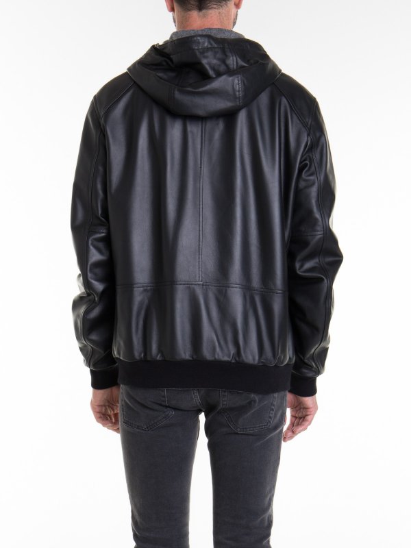 Leather jacket shop online: CORNELIANI