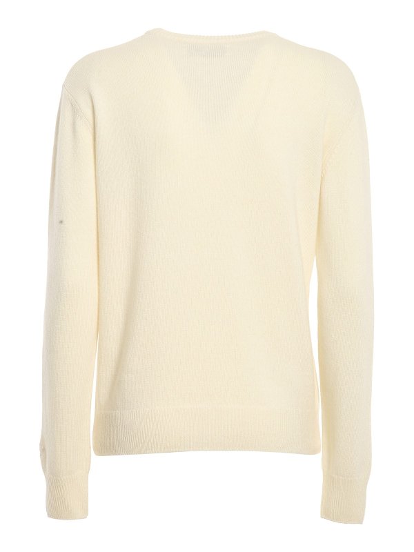 MC2 SAINT BARTH: Strickpullover mit Rundhalsausschnitt online - Rundhalspullover - Creme