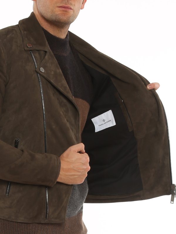 TAGLIATORE buy online Suede biker jacket