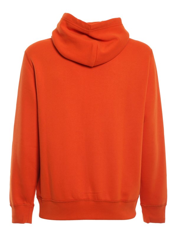 POLO RALPH LAUREN: Sweatshirts & Sweaters online - Orange fleece hoodie