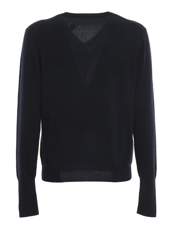 BALLANTYNE: Strickpullover mit V-Ausschnitt online - V-Pullover - Blau