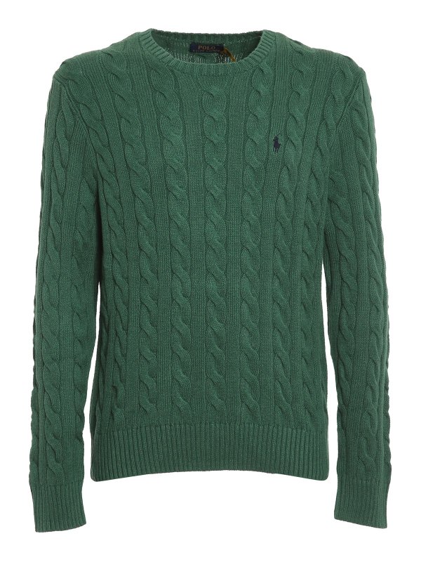 POLO RALPH LAUREN: crew necks - Cable knit cotton sweater