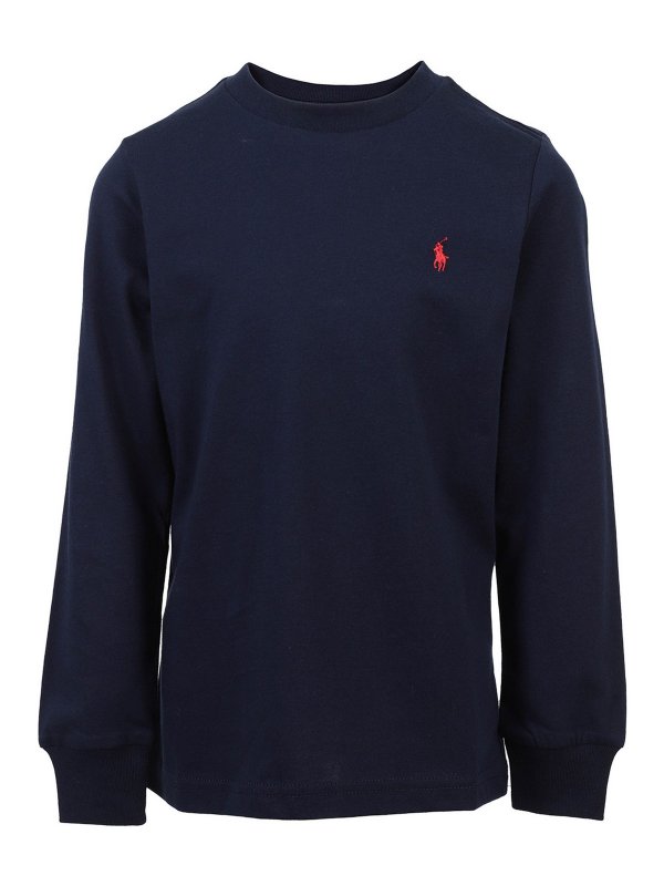 POLO RALPH LAUREN: Felpe e maglie - T-shirt a maniche lunghe in jersey di cotone