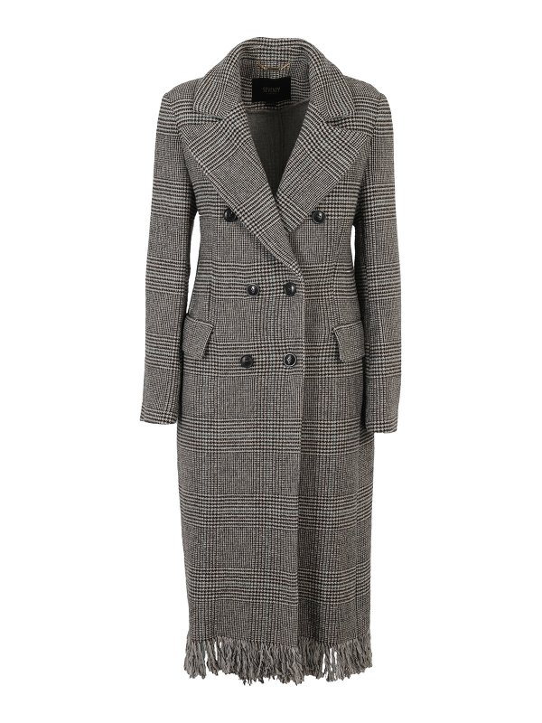 SEVENTY: long coats - Prince of Wales patterned coat