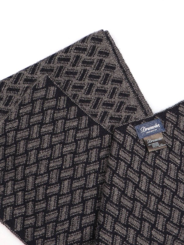DRUMOHR: scarves online - Biscuit patterned cashmere scarf