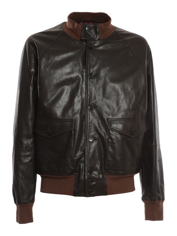 BARACUTA: leather jacket - Premium Flying leather jacket