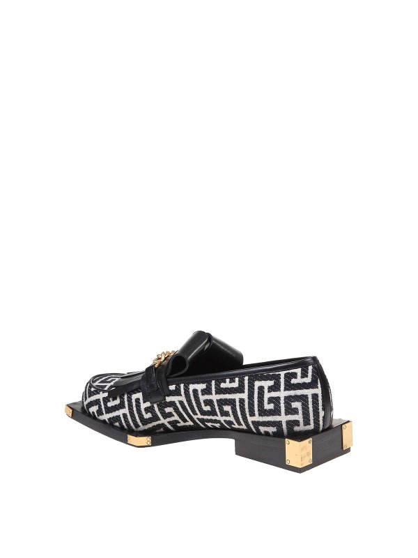 iKRIX Balmain: Loafers & Slippers - Monogram jacquard loafers