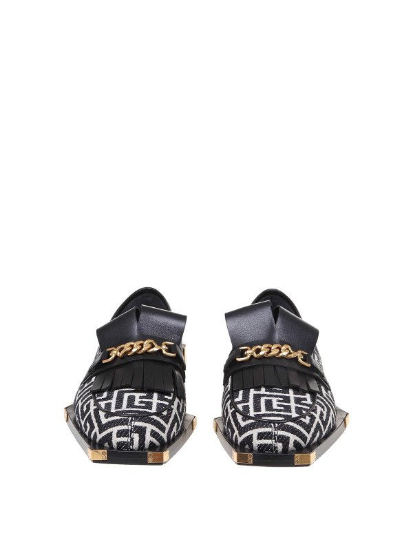 Monogram jacquard loafers shop online: Balmain