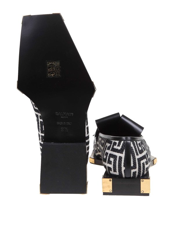 iKRIX Balmain: Monogram jacquard loafers