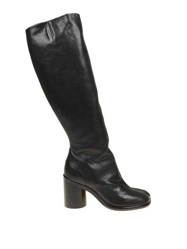 Maison Margiela: boots - Leather tabi boots