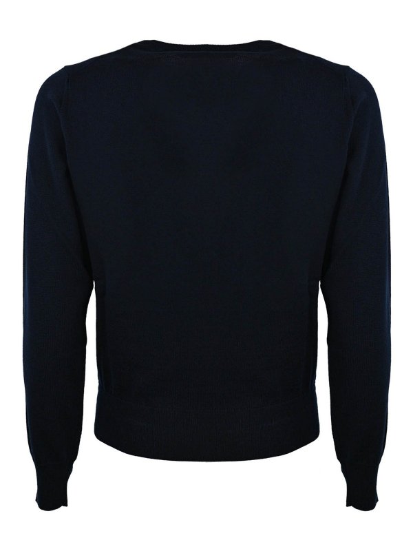 K-WAY: Strickpullover mit Rundhalsausschnitt online - Rundhalspullover - Dunkelblau