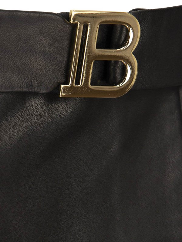 iKRIX Balmain: leather skirts - Leather mini skirt