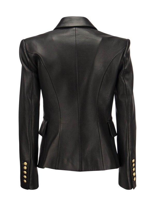 Balmain: Lederjacken online - Lederjacke - Schwarz