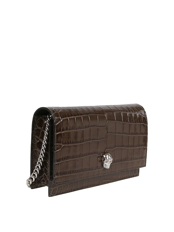 ALEXANDER MCQUEEN: clutches online - Skull mini clutch