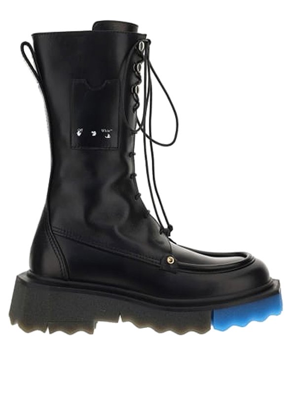 OFF-WHITE: ankle boots - Pocket detail leather ankle boots