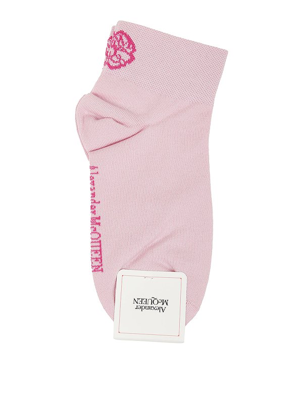 ALEXANDER MCQUEEN: socks - Contrasting logo socks