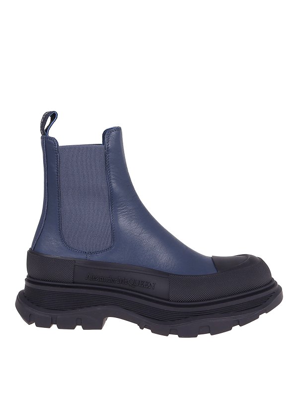 ALEXANDER MCQUEEN: ankle boots - Leather and rubber ankle boots