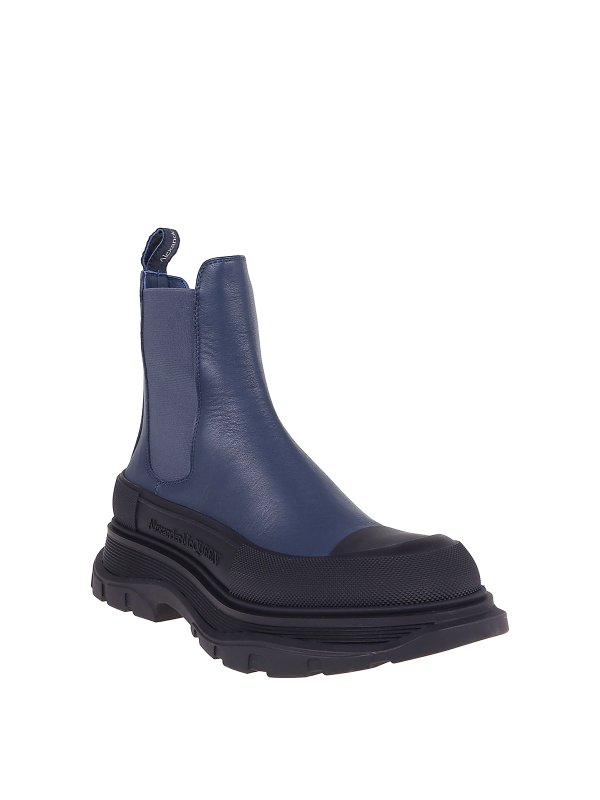 ALEXANDER MCQUEEN: ankle boots online - Leather and rubber ankle boots