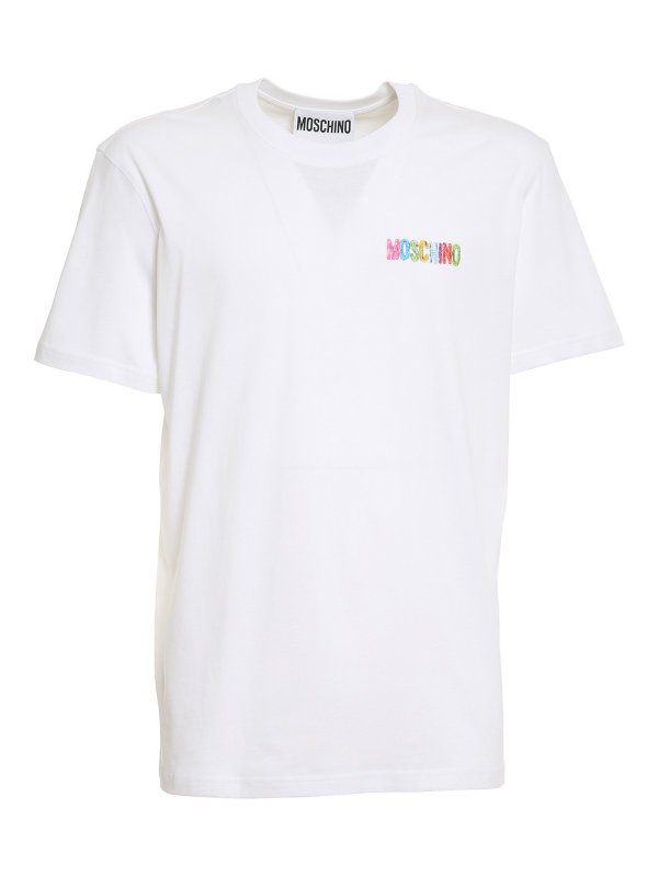 MOSCHINO: T-shirts - T-Shirt - Weiß