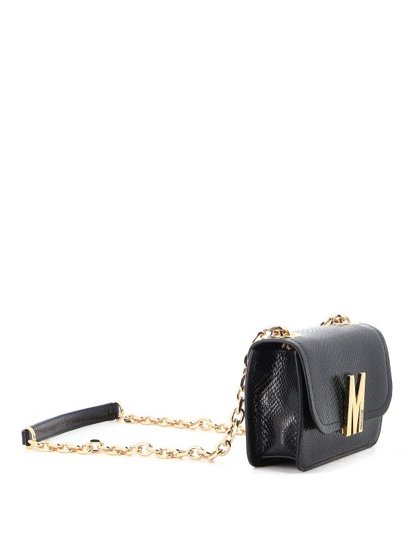 MOSCHINO: cross body bags online - M python print leather bag