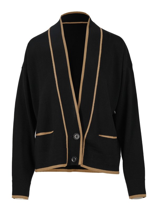 ALPHA STUDIO: Cárdigans - Cárdigan - Negro