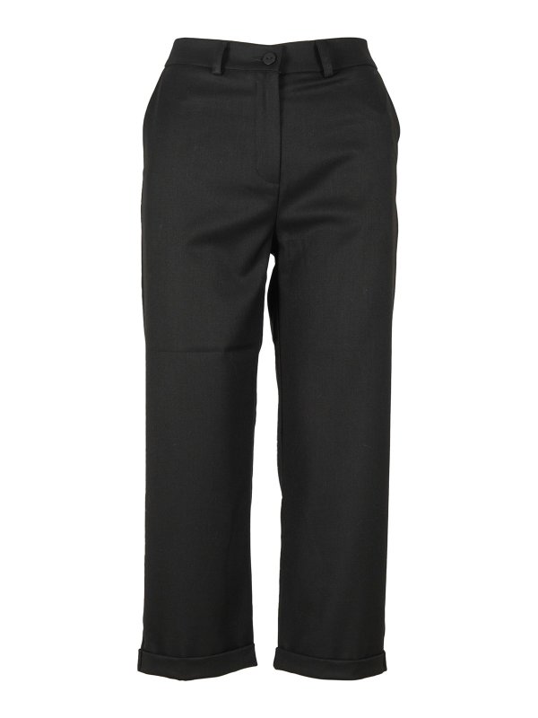 ALPHA STUDIO: Pantalons capris - Pantalons Capri - Noir