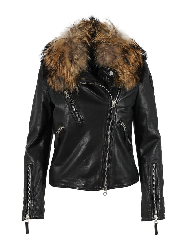 BLAUER: leather jacket - Leather