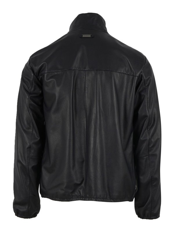 EMPORIO ARMANI: leather jacket online - Man leath. blouson jacket