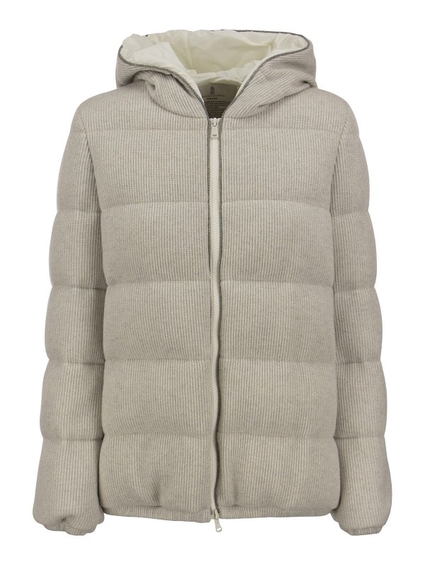 BRUNELLO CUCINELLI: ダウン・ハイテクジャケット - ダウンジャケット - グレー